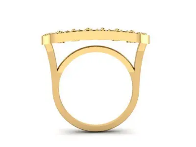 Royal and luxurious ring with modern design 3D print model
