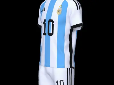 Argentina Messi Jersey Design 2022 3D model