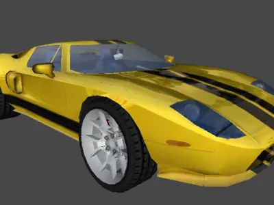 Sports Car GTO Low-poly 3D model