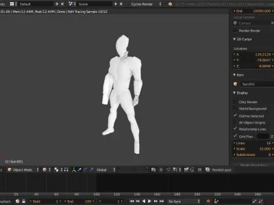 Robot human body Free low-poly 3D model