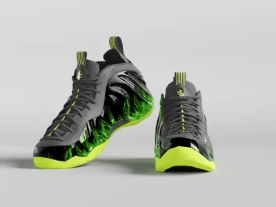 Nike Air Foamposite Paranorman  Low-poly 3D model