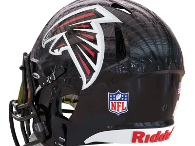 Riddell speed helmet atlanta falcons 3D model
