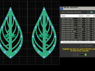 GLAMIRA LUXURY EARRING 3D PRINTABLE MODEL 3D print model