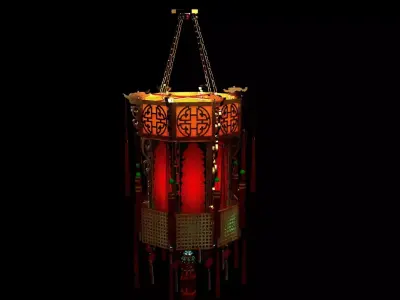 Chinese  palace lantern   3D model purchase