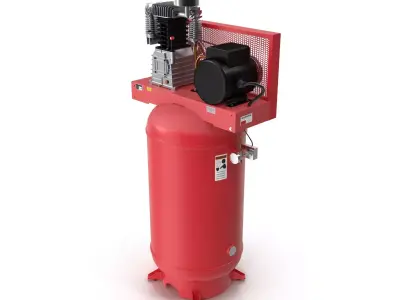 Air Compressor Stationary 80 gallon Low-poly 3D model
