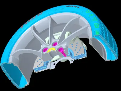 Original Ferrari F430 rim wheel front 7-5 x 19 BBS design 3D model