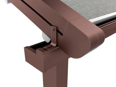 Motorized Pergola 2 bronze patina rust 3D model