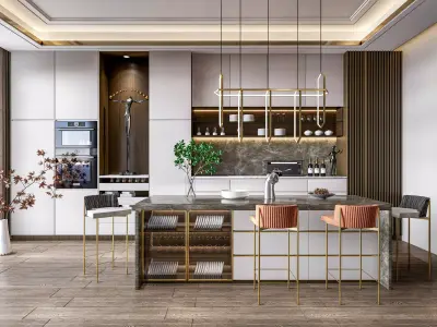 Kitchen Modern interior  0010 3D model