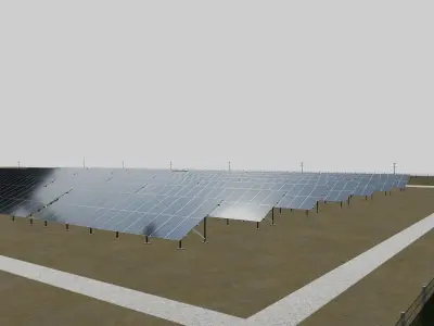 500 kWp AC SOLAR PLANT SITE 3D model