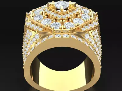 Luxury Men Rings Designs 4MR037 3D print model