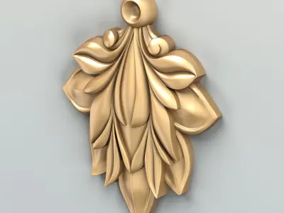 Carved decor central 047 3D model