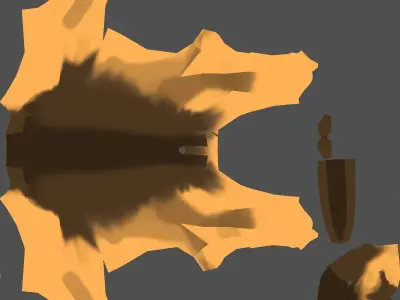 3D model dog low-poly Low-poly 3D model