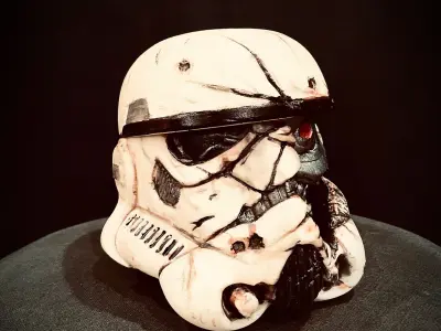Stormtrooper Skull Terminator Head Decoration - Starwars Toys 3D print model