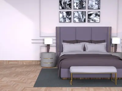 Bed room design 3D model