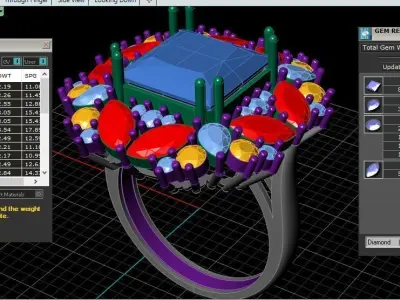 Ladies Diamond Ring  3D print model