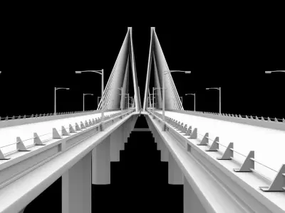 SeaLink san francisco bay bridge Low-poly 3D model