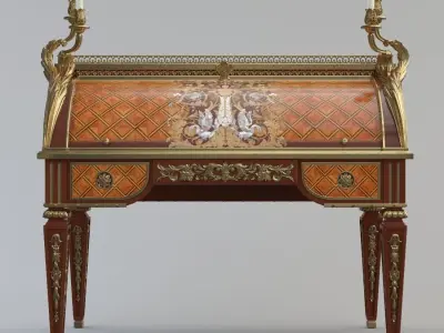 Secretaire marquetry 3D model