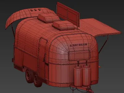 Foodtruck Bar Low-poly 3D model