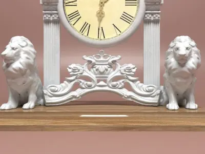 Lioned Clock 3D model