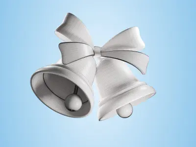 Christmas Bell Low-poly 3D model