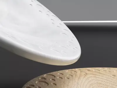 Water Drop Crater Decorative Plate 3D Model 230mm STL OBJ 3D print model