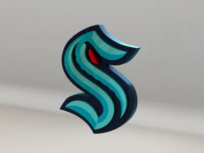 NHL Seattle Kraken Team Logo 3D model