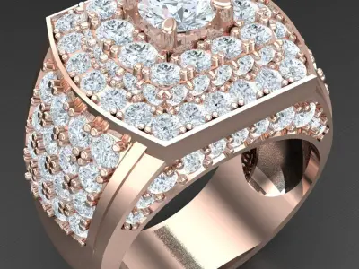 Luxury Men Rings Designs 5MR058 3D print model