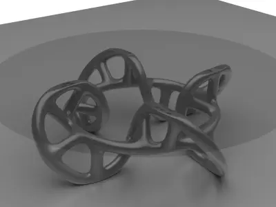 DNA Loop dinning glass Table 3D model