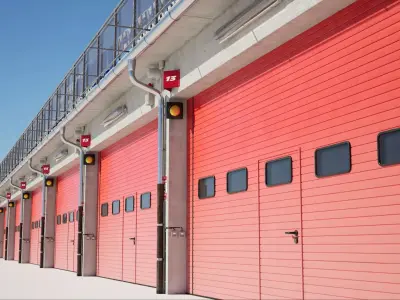 Imola Modular Racetrack Pitstopgarage 3D model