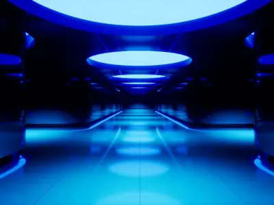 Futuristic Hallway UE4 3D model