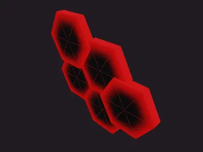 beehive hexagon lamp wall lamp decoration gaming room fire style Low-poly 3D model