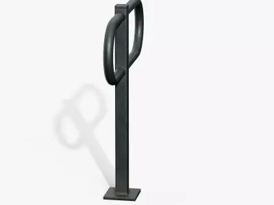 Bicycle Stand Type C Low-poly 3D model