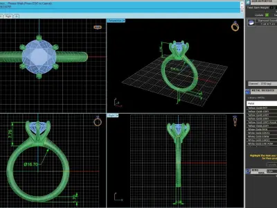 Solitaire Diamond Ring R10 3D print model