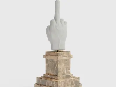LOVE Sculpture - Middle Finger Monument 3D model