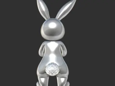 rabbit statue 3D print model