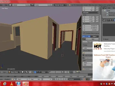 MODERN INDIAN FLAT Low-poly 3D model