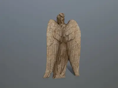 greek statue Low-poly 3D model