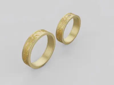 Wedding Rings 69016 3D print model