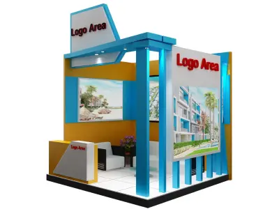 Booth Exhibition Stand a166 3D model
