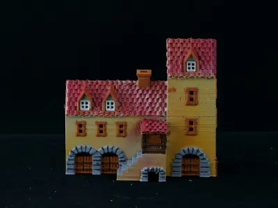 Medieval House 44 3D print model 3D model