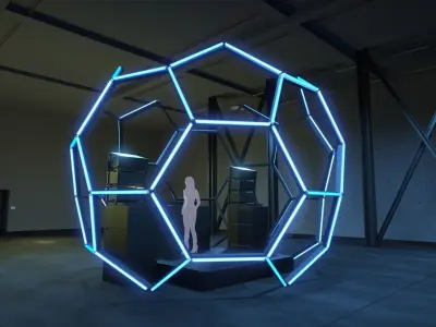 Soccer Ball DJ Booth 3D model