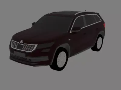 Skoda Kodiaq 2017 3D model - Low Poly Game Ready Low-poly 3D model
