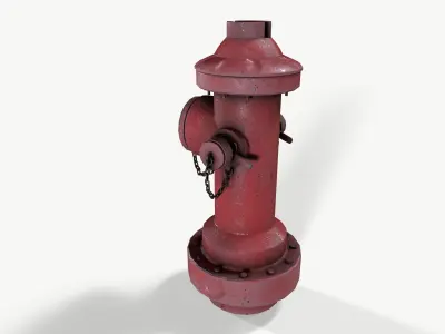Fire Hydrant Low-poly 3D model
