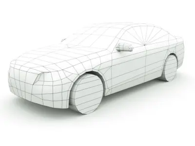 Generic Sedan v7 Low-poly 3D model