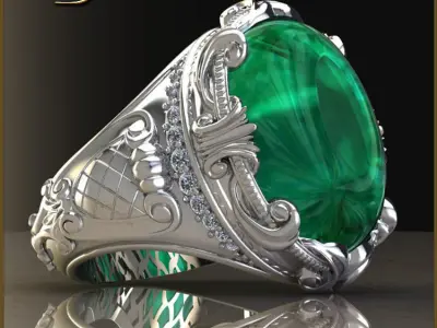 Mens ring STL 3D print model