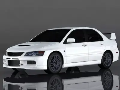 Mitsubishi Lancer Evolution IX MR 2006  Low-poly 3D model