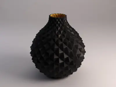 CERAMIC VASE---Diamond relief 3D model