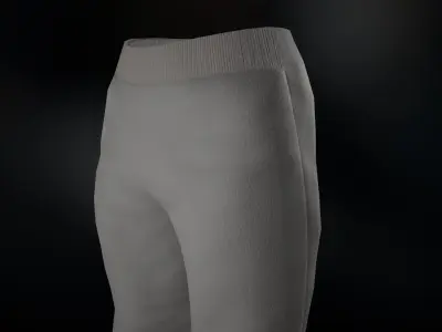 Gray Sport Pants Low-poly 3D model