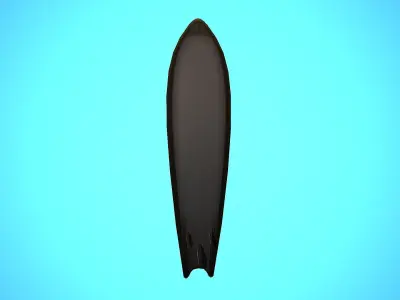 SURF BOARD 08 CARTOON STYLIZED Low-poly 3D model