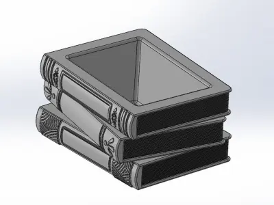 book pattern vase 3D print model